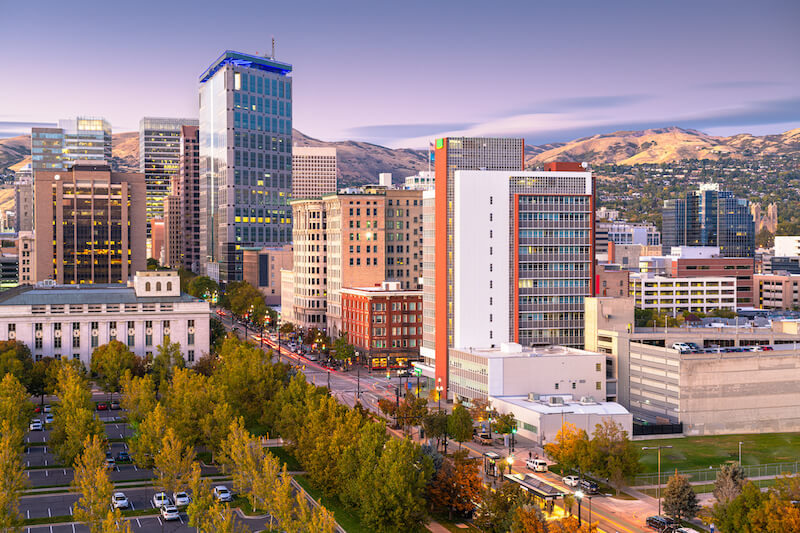 A picture of Salt Lake City on the Construct Contact Us page