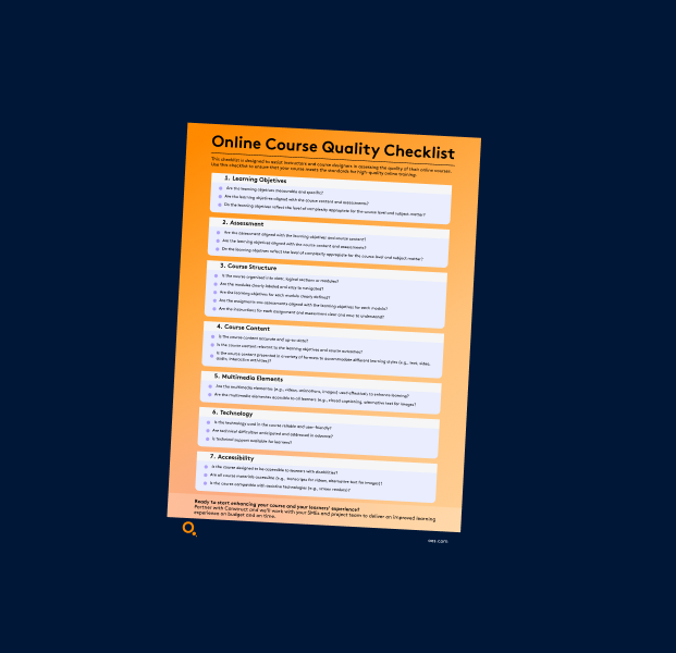 Online Course Quality Checklist